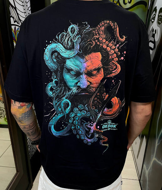 Camiseta Classic King Of Seas Okdok - Preta