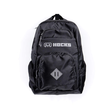 Mochila Especial College Preta Unissex com Bolso Frontal e Logotipo Refletivo - Hocks Skate