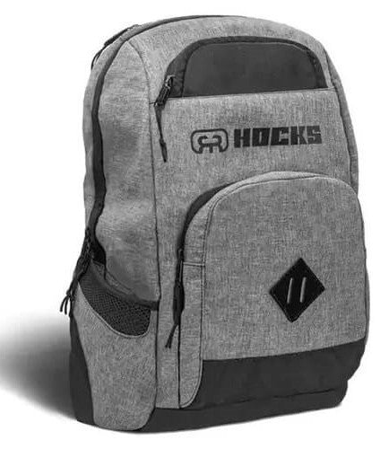 Mochila Especial College Cinza Unissex com Bolso Frontal - Hocks Skate