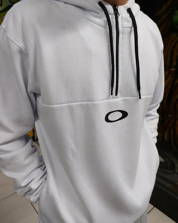 Moletom Zip Hoodie Oakley Branco Outlet