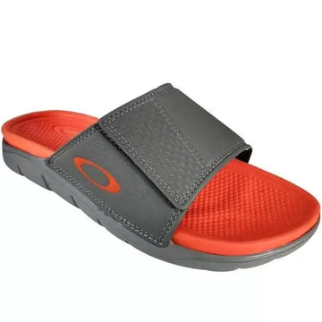 Chinelo Oakley Break Cinza/Laranja - Masculino