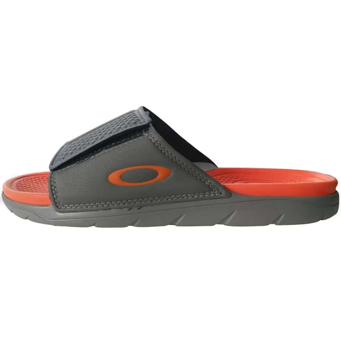 Chinelo Oakley Break Cinza/Laranja - Masculino