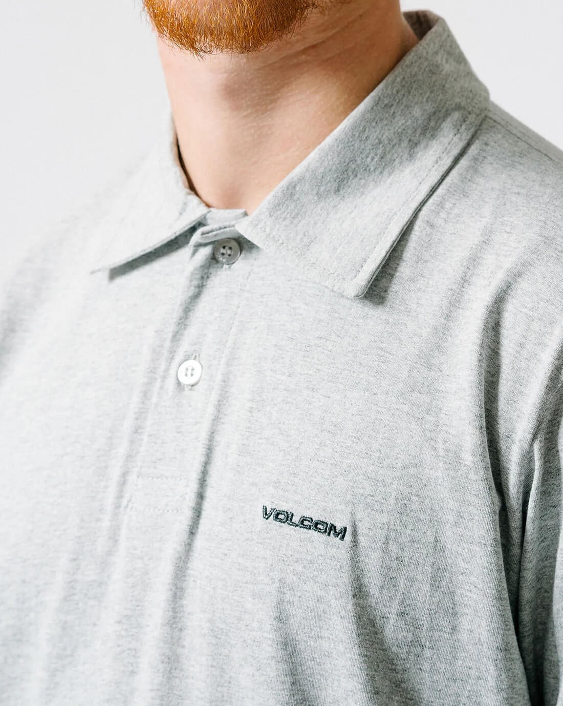 Camisa Polo Volcom Corporate - Cinza