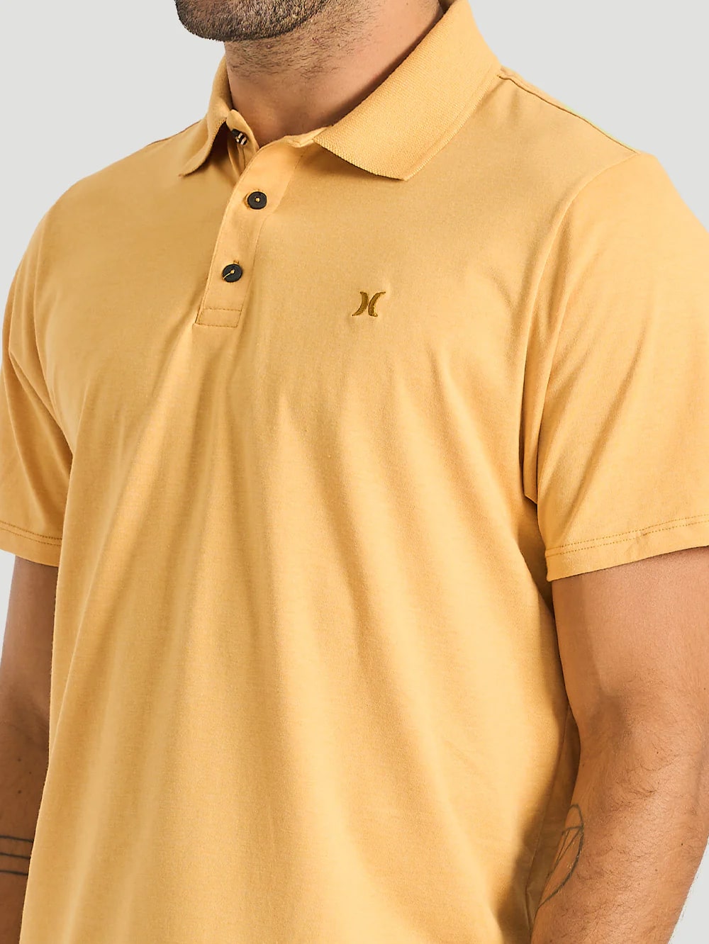 Polo Hurley Melange Mescla Amarelo