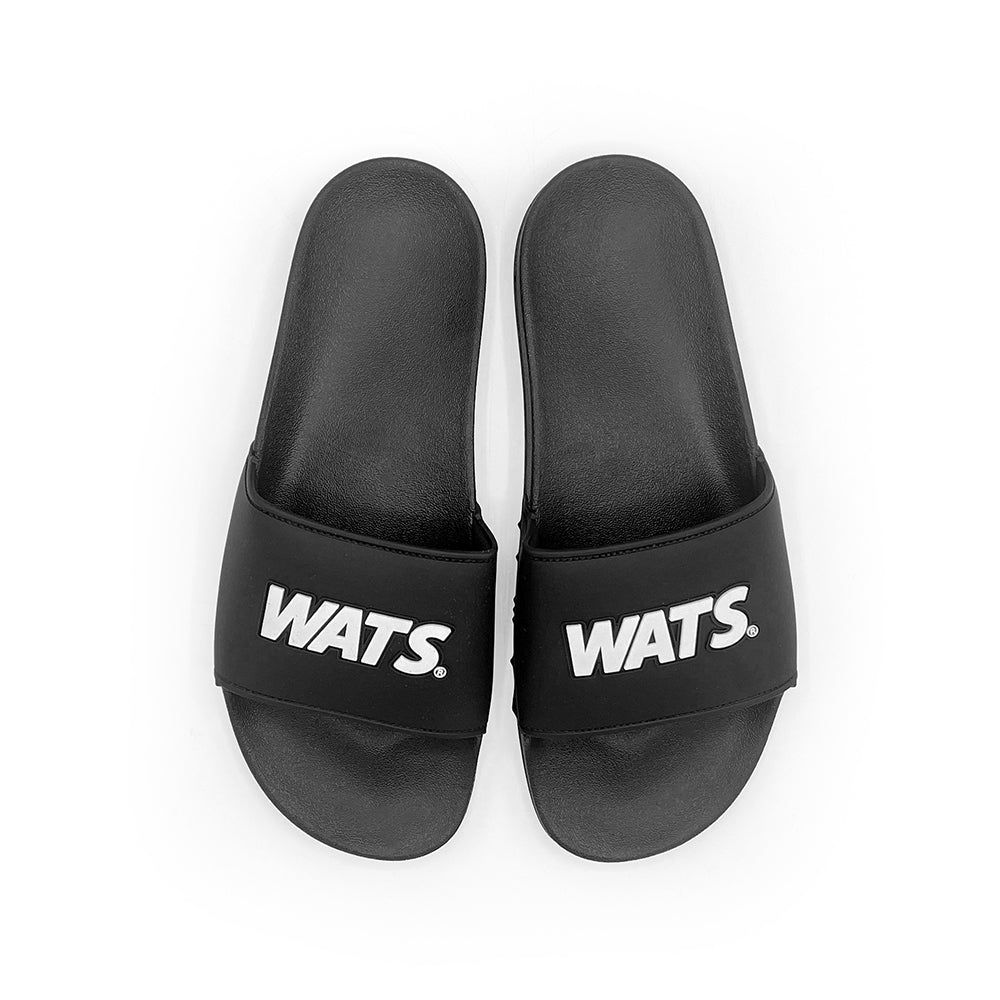 Chinelo Slide Logo Preto - Wats Company